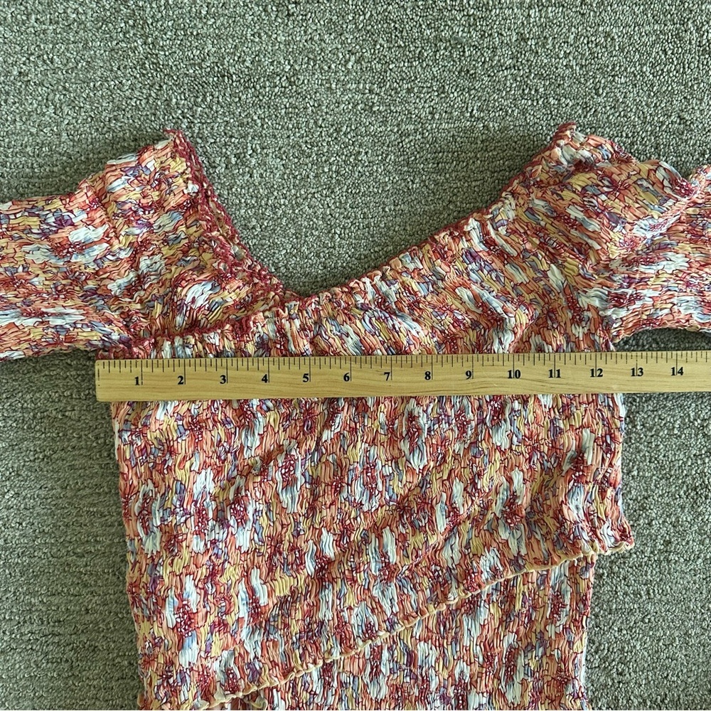 Poupette St Barth 'Soledad' Smocked Floral Mini‎ Dress Size Small - Picture 5 of 8
